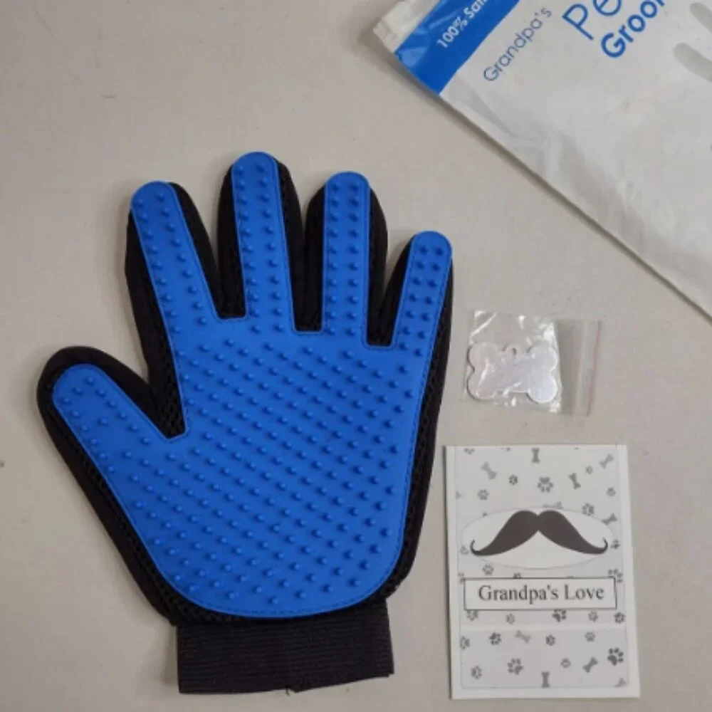 Upgraded Pet Shedding Mitts Dog, Cat & Horse Hair Remover/Grooming Gloves (K1)